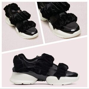 Kate Spade New York Womens Scrunchie Sneakers Black Size 5.5 M